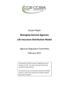 Managing General Agencies Life Insurance Distribution Model