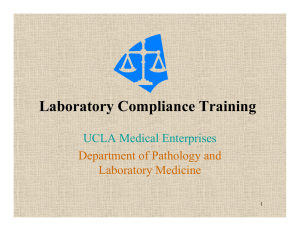 Laboratory Compliance Training - Office of Compliance Services