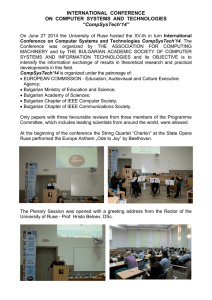 INTERNATIONAL CONFERENCE ON COMPUTER SYSTEMS AND