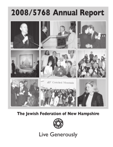 2008 Annual Report - Jewish Federation of New Hampshire