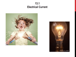13.1 Electrical Current