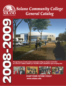 2008-2009 Catalog - Solano Community College