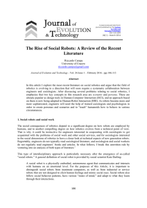 The Rise of Social Robots: A Review of the Recent Literature