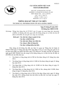 Thông báo số 008TI/12TB của Cục Đăng kiểm Việt Nam về việc