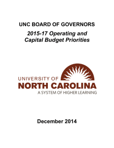2015-17 Operating and Capital Budget Priorities