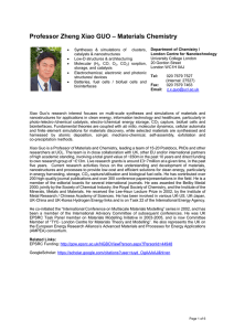 Professor Zheng Xiao GUO – Materials Chemistry