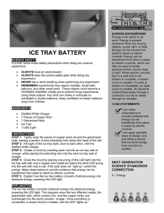 ice tray battery - Hooked on Science