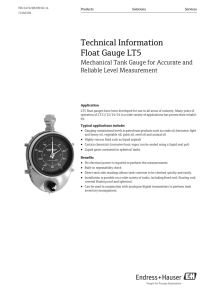 Technical Information Float Gauge LT5