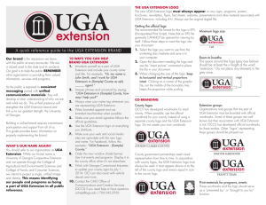A quick reference guide to the UGA EXTENSION BRAND