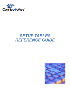 setup tables reference guide