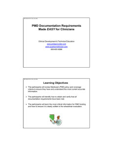 PMD Documentation Requirements Made EASY for