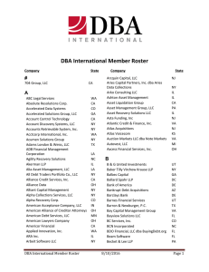 Membership Roster - DBA International