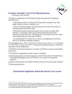 Level 2 application - Portland General Electric