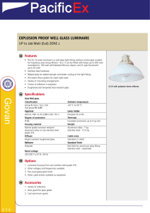 explosion proof well glass luminaire