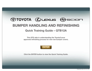 QTB12A Bumper Handling and Refinishing