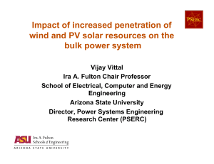 Impact of increased penetration of wind and PV solar resources on