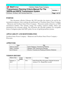 Transmission Planning Criteria Manual