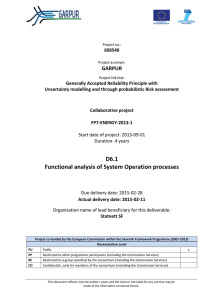 D6.1 Functional analysis of System Operation processes