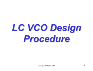 LC VCO Design Procedure