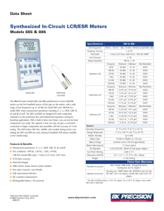 885_886 Synthesized In-Circuit LCR/ESR Meters