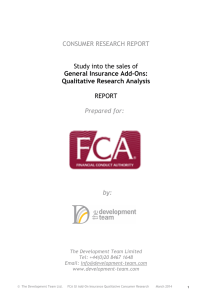 General Insurance Add-Ons: Qualitative Research Analysis