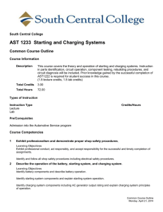 AST 1233 Starting and Charging Systems
