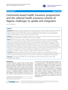 Community-based health insurance programmes and the national