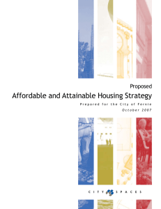 Affordable and Attainable Housing Strategy - Fernie
