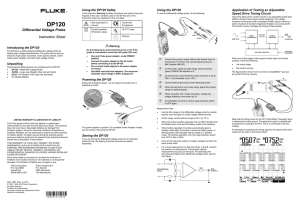 Fluke DP120 Differential Probe Instruction PDF