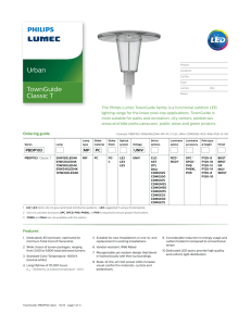 Philips TownGuide Classic T Spec Sheet