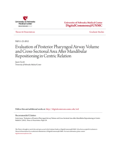 Evaluation of Posterior Pharyngeal Airway Volume and Cross