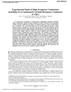 Experimental Study of High-Frequency Combustion Instability in a