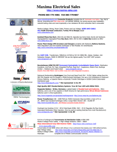 Maxima Electrical Sales - What Maxima does for the Manufacturers