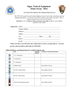 Order Form - North Country Trail Association