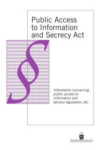 Public Access to Information and Secrecy Act