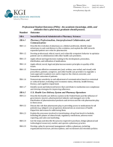 Professional Student Outcomes (PSOs)