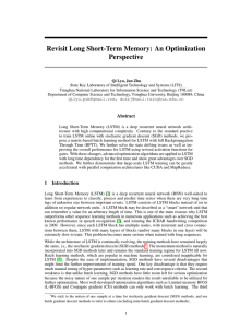 Revisit Long Short-Term Memory: An Optimization Perspective