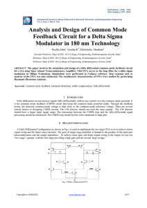 Analysis and Design of Common Mode Feedback Circuit