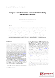Design of Multi-dimensional Transfer Functions Using Dimensional