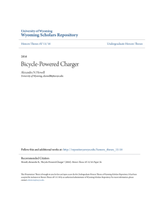 Bicycle-Powered Charger - Wyoming Scholars Repository