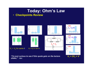 Today: Ohm`s Law