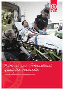 National and International Qualified Paramedics