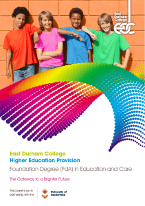 Foundation Degree (FdA) in Education and Care