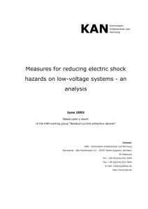 Measures for reducing electric shock hazards on low