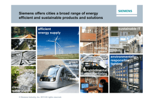 Siemens offers cities a broad range of energy efficient and