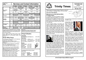 Trinity Times - Parish of Redditch Holy Trinity