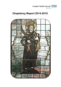 Chaplaincy Report 2014-2015 - Croydon Health Services NHS