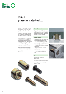 Clifa® press-in nut/stud - Kerb Konus Vertriebs GmbH