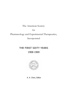 The American Society for Pharmacology and Experimental