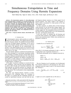 Simultaneous extrapolation in time and frequency domains using